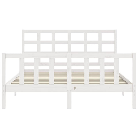 vidaXL Bed Frame without Mattress White 160x200 cm Solid Wood Pine