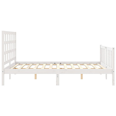 vidaXL Bed Frame without Mattress White 160x200 cm Solid Wood Pine