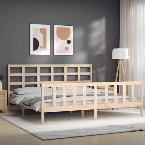 vidaXL Bed Frame without Mattress 200x200 cm Solid Wood Pine