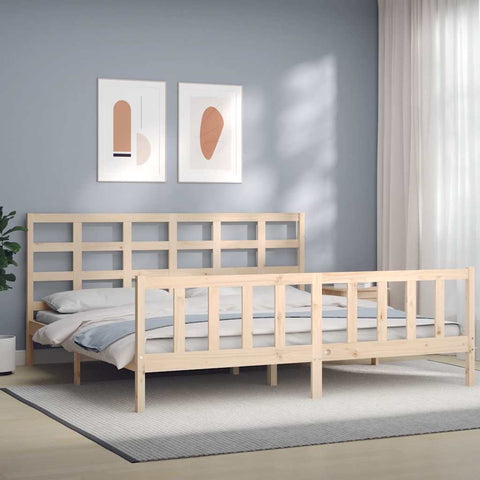 vidaXL Bed Frame without Mattress 200x200 cm Solid Wood Pine