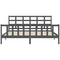 vidaXL Bed Frame without Mattress Grey 200x200 cm Solid Wood Pine