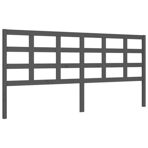 vidaXL Bed Frame without Mattress Grey 200x200 cm Solid Wood Pine