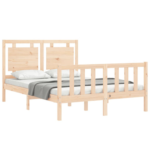 vidaXL Bed Frame without Mattress Small Double Solid Wood Pine