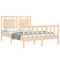 vidaXL Bed Frame without Mattress Small Double Solid Wood Pine