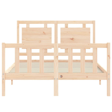 vidaXL Bed Frame without Mattress Small Double Solid Wood Pine