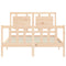 vidaXL Bed Frame without Mattress Small Double Solid Wood Pine