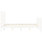 vidaXL Bed Frame without Mattress White Double Solid Wood Pine