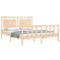 vidaXL Bed Frame without Mattress King Size Solid Wood Pine