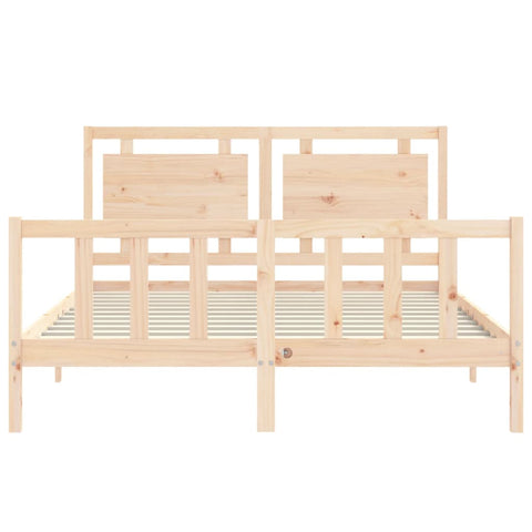 vidaXL Bed Frame without Mattress King Size Solid Wood Pine