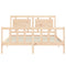 vidaXL Bed Frame without Mattress King Size Solid Wood Pine