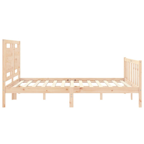 vidaXL Bed Frame without Mattress King Size Solid Wood Pine