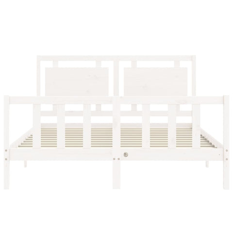 vidaXL Bed Frame without Mattress White 160x200 cm Solid Wood Pine