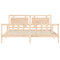 vidaXL Bed Frame without Mattress Solid Wood Pine