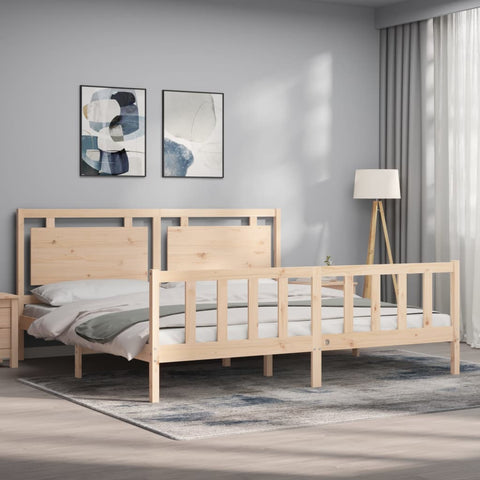 vidaXL Bed Frame without Mattress 200x200 cm Solid Wood Pine