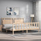 vidaXL Bed Frame without Mattress 200x200 cm Solid Wood Pine