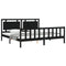 vidaXL Bed Frame without Mattress Black 200x200 cm Solid Wood Pine