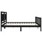 vidaXL Bed Frame without Mattress Black 200x200 cm Solid Wood Pine