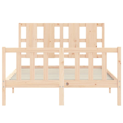 vidaXL Bed Frame without Mattress Double Solid Wood Pine