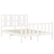 vidaXL Bed Frame without Mattress White 140x190 cm Solid Wood Pine