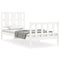 vidaXL Bed Frame without Mattress White 100x200 cm Solid Wood Pine