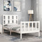vidaXL Bed Frame without Mattress White 100x200 cm Solid Wood Pine