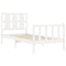 vidaXL Bed Frame without Mattress White 100x200 cm Solid Wood Pine