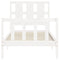vidaXL Bed Frame without Mattress White 100x200 cm Solid Wood Pine