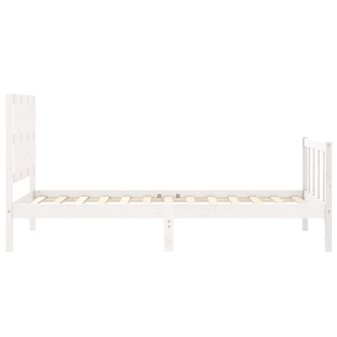 vidaXL Bed Frame without Mattress White 100x200 cm Solid Wood Pine