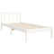 vidaXL Bed Frame without Mattress White 100x200 cm Solid Wood Pine