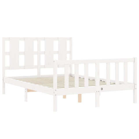 vidaXL Bed Frame without Mattress White 120x200 cm Solid Wood Pine