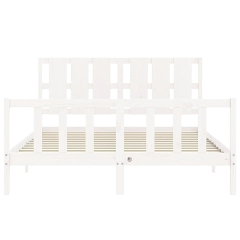 vidaXL Bed Frame without Mattress White 160x200 cm Solid Wood Pine