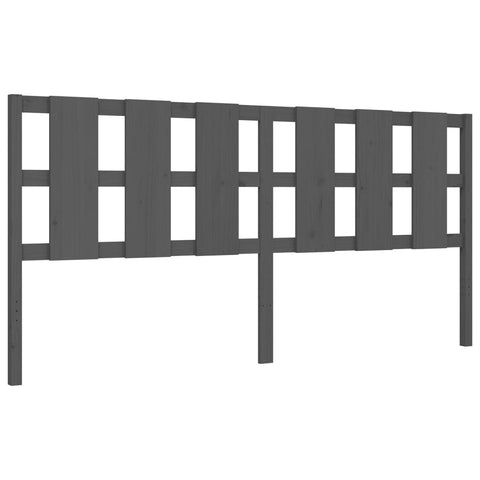 vidaXL Bed Frame without Mattress Grey 200x200 cm Solid Wood Pine