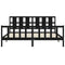 vidaXL Bed Frame without Mattress Black 200x200 cm Solid Wood Pine