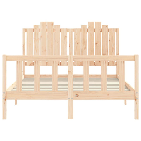 vidaXL Bed Frame without Mattress Double Solid Wood Pine
