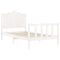 vidaXL Bed Frame without Mattress White 100x200 cm Solid Wood Pine
