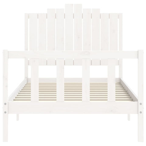 vidaXL Bed Frame without Mattress White 100x200 cm Solid Wood Pine