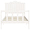 vidaXL Bed Frame without Mattress White 100x200 cm Solid Wood Pine