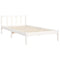 vidaXL Bed Frame without Mattress White 100x200 cm Solid Wood Pine