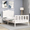 vidaXL Bed Frame without Mattress White 100x200 cm Solid Wood Pine