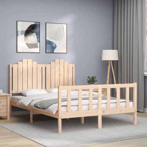 vidaXL Bed Frame without Mattress 140x200 cm Solid Wood Pine