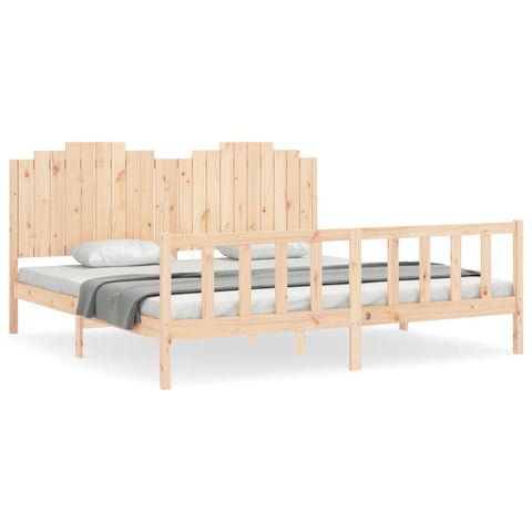 vidaXL Bed Frame without Mattress 200x200 cm Solid Wood Pine