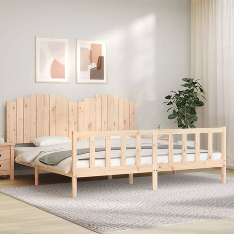 vidaXL Bed Frame without Mattress 200x200 cm Solid Wood Pine