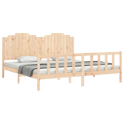 vidaXL Bed Frame without Mattress 200x200 cm Solid Wood Pine