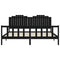 vidaXL Bed Frame without Mattress Black 200x200 cm Solid Wood Pine