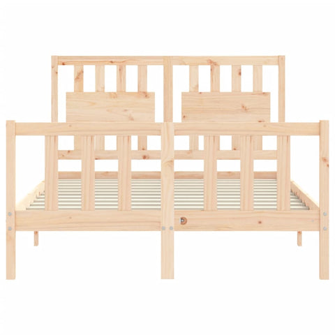 vidaXL Bed Frame without Mattress Double Solid Wood Pine