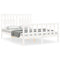 vidaXL Bed Frame without Mattress White Double Solid Wood Pine