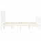vidaXL Bed Frame without Mattress White Double Solid Wood Pine