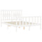 vidaXL Bed Frame without Mattress White 140x190 cm Solid Wood Pine