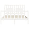 vidaXL Bed Frame without Mattress White 140x190 cm Solid Wood Pine