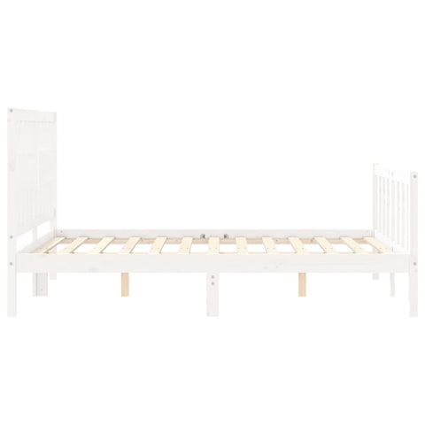 vidaXL Bed Frame without Mattress White 140x190 cm Solid Wood Pine
